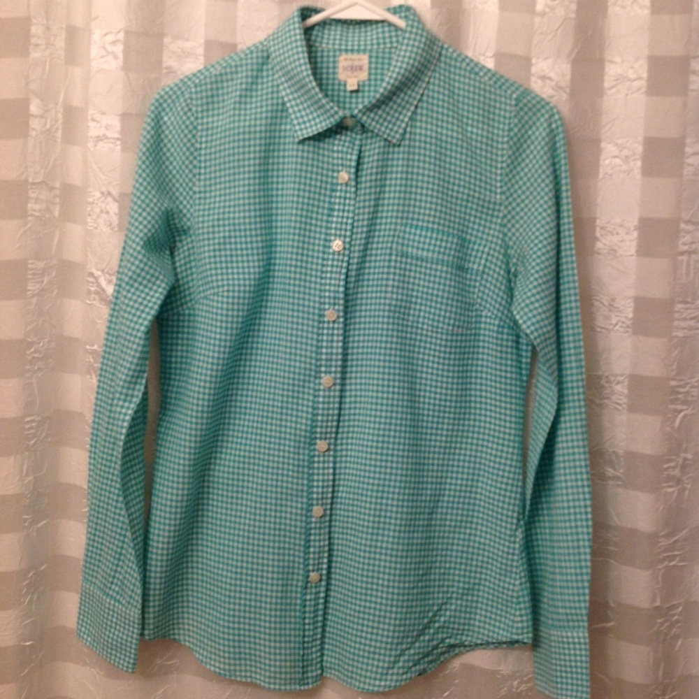 4/$25 J. Crew Factory Gingham Button Up Shirt XS